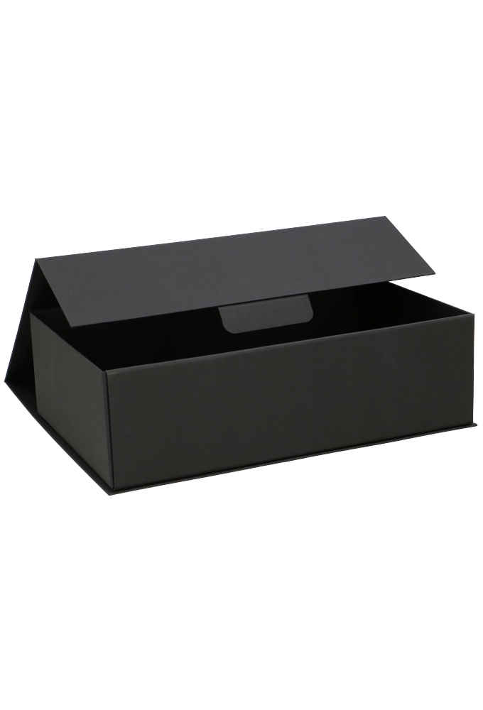 Luxe Klep Geschenkdozen Zwart Mat Vancouver 33.3x21.3x10cm 1200gr 25st