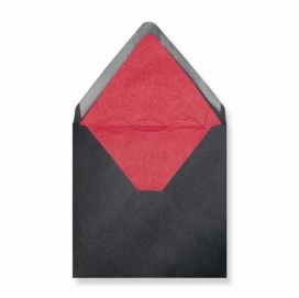 Luxe Enveloppen Dinant Zwart & Rood 16x16cm 100stuks