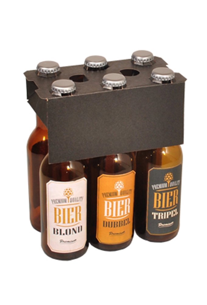 Bierverpakking Zwart Topclusters 6 flesjes Bier 200stuks