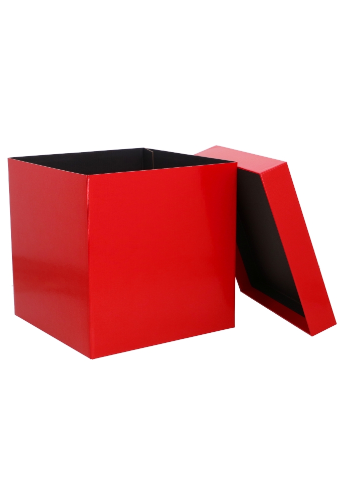 Luxe Geschenkdoos Grande Torino Glans Rood 23.5x23.5x22.5cm Los Model