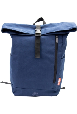 Draagtas Basis rolltop rugzak Navy 26x14x56cm RPET 10stuks