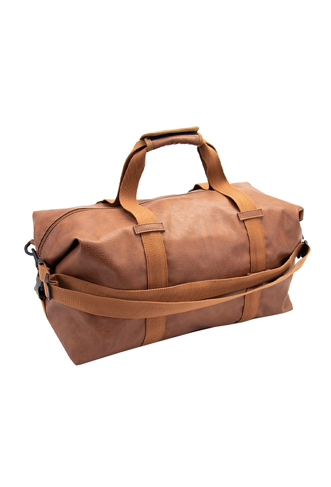 Draagtas Classic Duffel Cognac 27x12.5x40cm Kunstleer 10stuks