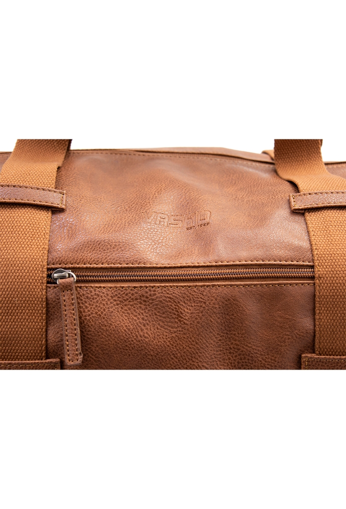 Draagtas Classic Duffel Cognac 27x12.5x40cm Kunstleer 10stuks