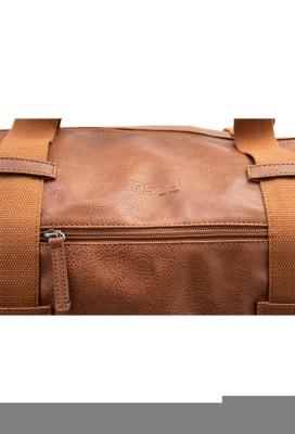 Draagtas Classic Duffel Cognac 27x12.5x40cm Kunstleer 10stuks