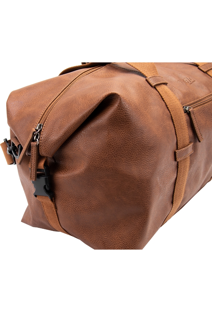 Draagtas Classic Duffel Cognac 27x12.5x40cm Kunstleer 10stuks