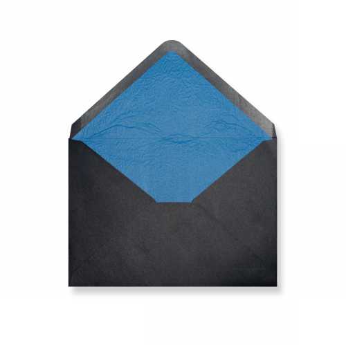 Luxe Enveloppen Dinant Zwart & Blauw 16.2x22.9cm 100stuks