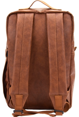 Draagtas Classic Backpack Cognac 27x12.5x40cm Kunstleer 10stuks