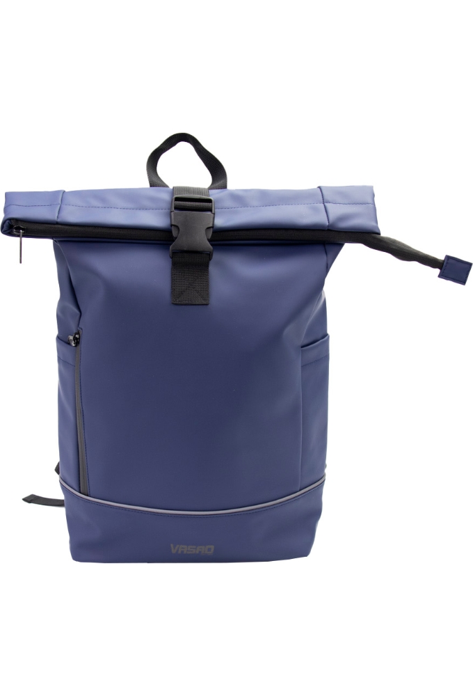 Draagtas Style Rolltop Backpack Navy 28x12x54cm PU Dull & RPET 10stuks