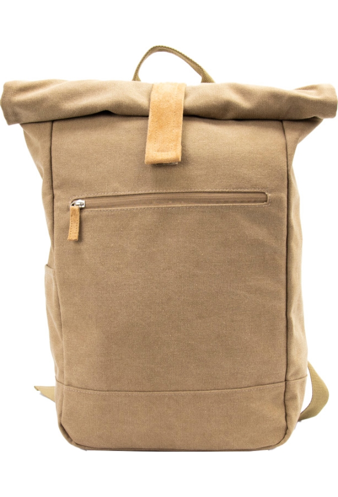 Draagtas Casual Backpack Zand 26x14x56cm Canvas & RPET 10stuks