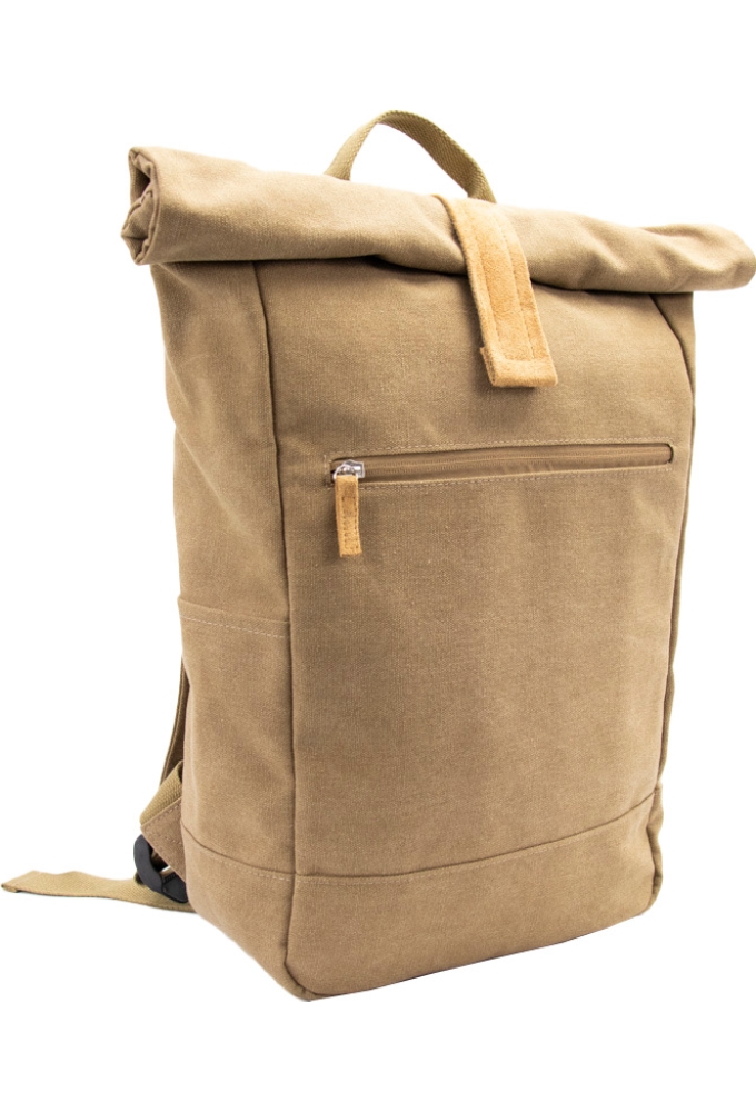 Draagtas Casual Backpack Zand 26x14x56cm Canvas & RPET 10stuks