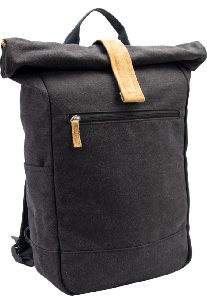 Draagtas Casual Backpack Zwart 26x14x56cm Canvas & RPET 10stuks