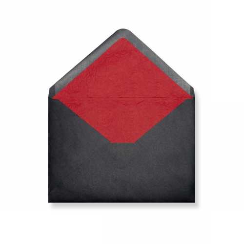 Luxe Enveloppen Dinant Zwart & Rood 16.2x22.9cm 100stuks