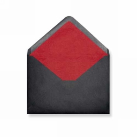 Luxe Enveloppen Dinant Zwart & Rood 16.2x22.9cm 100stuks