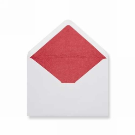 Luxe Enveloppen Dinant Wit & Rood 16.2x22.9cm 100stuks OP IS OP Luxe Enveloppen Dinant Wit & Rood 16.2x22.9cm 100stuks OP IS OP