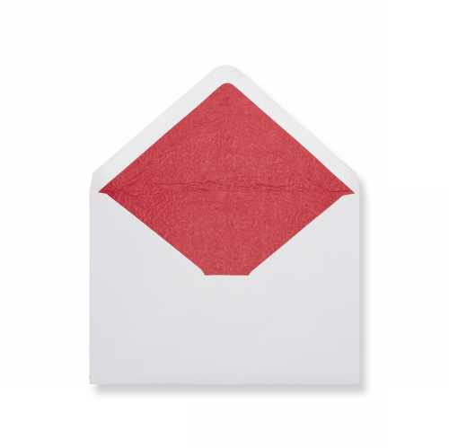 Luxe Enveloppen Dinant Wit & Rood 16.2x22.9cm 100stuks OP IS OP