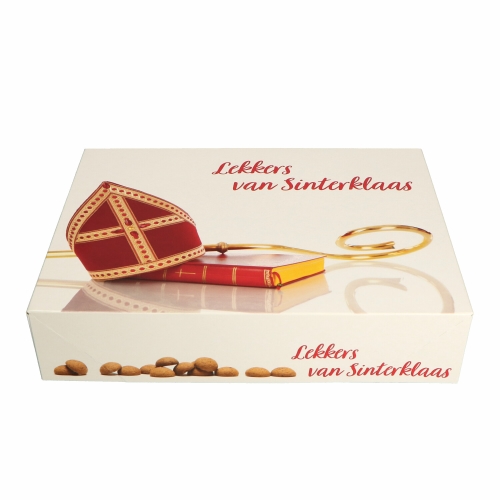 Sintdoos Boterletterdoos Lekker van Sinterklaas 28x21x6cm 100stuks