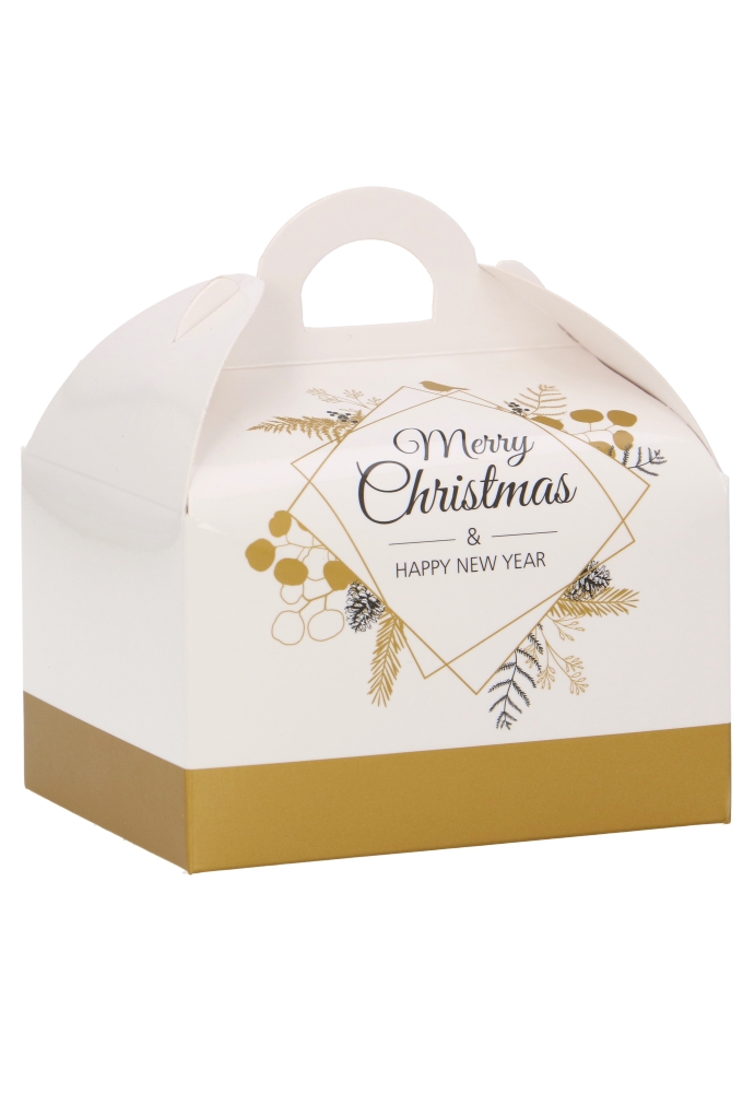 Bonbondoosjes Merry Christmas 250gr Koffersluiting 9.5x7.5x6cm 24st