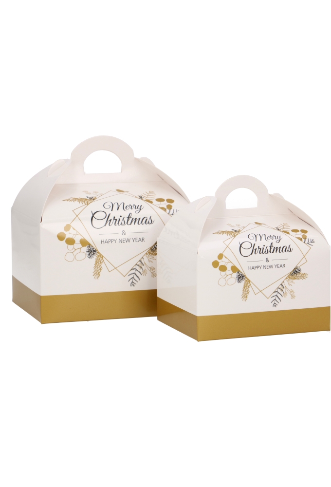 Bonbondoosjes Merry Christmas 500gr Koffersluiting 11.5x9x7cm 24st