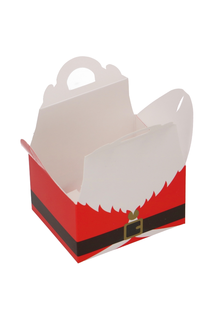 Bonbondoosjes Santa Claus Rood 250gr Koffersluiting 9.5x7.5x6cm 24st