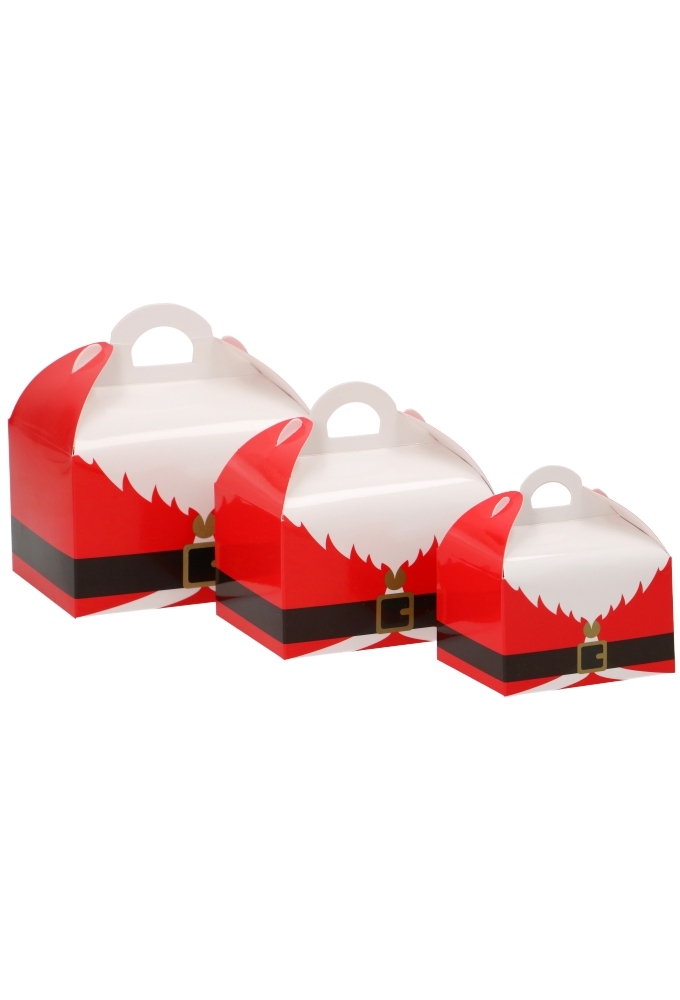Bonbondoosjes Santa Claus Rood 125gr Koffersluiting 7.6x6x4.8cm 24st