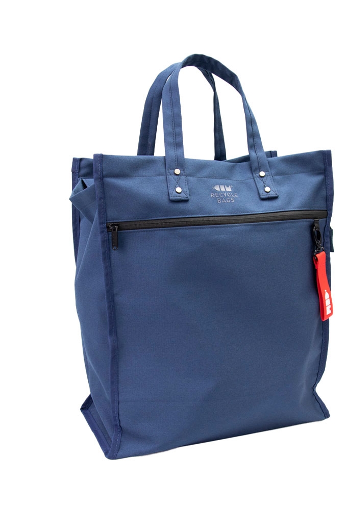 Draagtas Shopper Navy 36x18x42cm RPET 10stuks