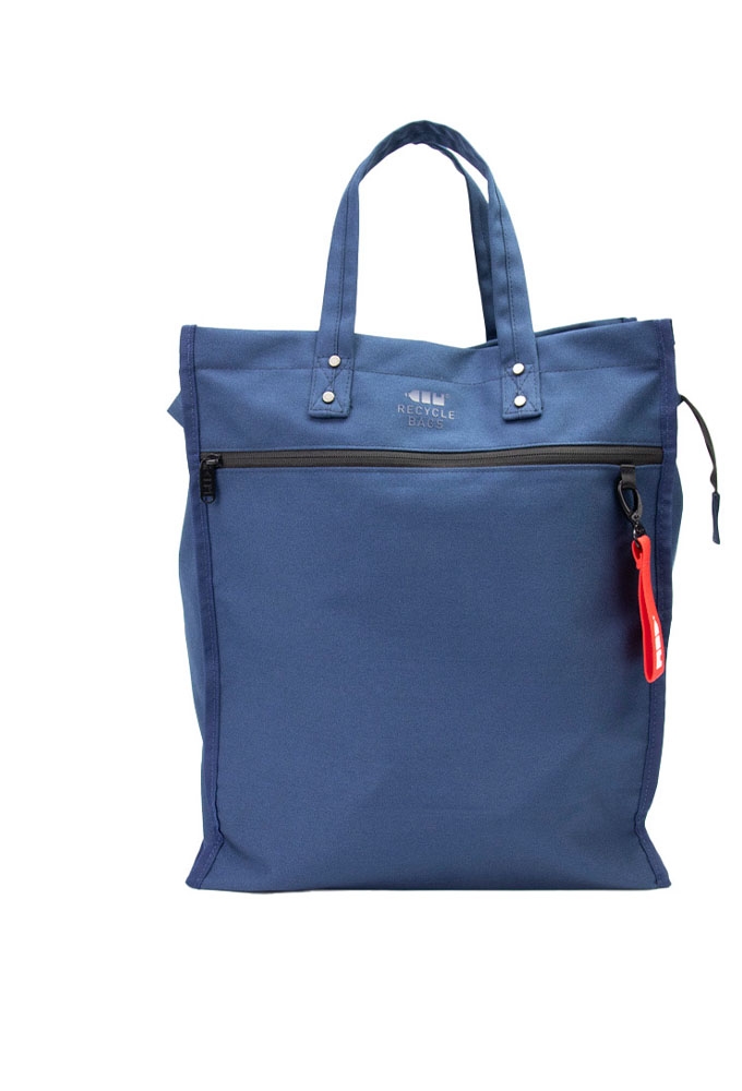 Draagtas Shopper Navy 36x18x42cm RPET 10stuks