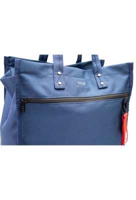 Draagtas Shopper Navy 36x18x42cm RPET 10stuks