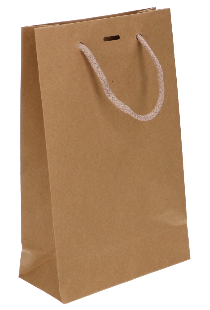 Kadotasjes Noli Kraft Met Koord & Lintgleuf 16x7x25cm 10stuks