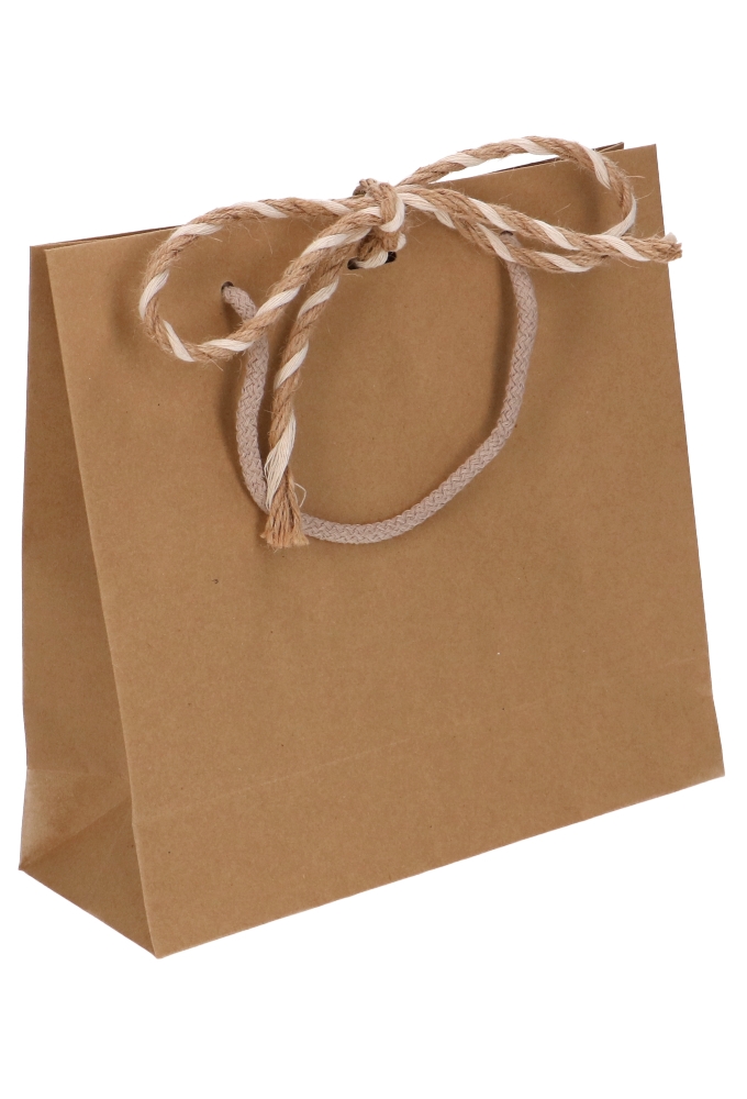 Kadotasjes Noli Kraft Met Koord & Lintgleuf 16x7x15cm 10stuks
