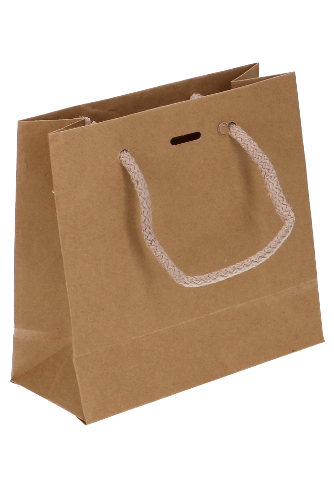 Kadotasjes Noli Kraft Met Koord & Lintgleuf 16x7x15cm 10stuks