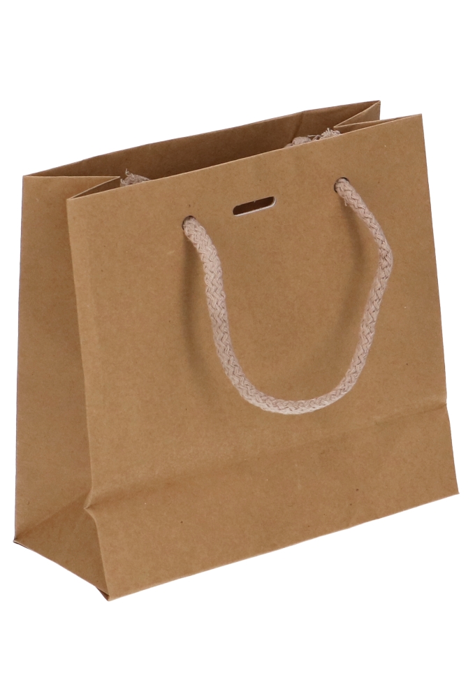 Kadotasjes Noli Kraft Met Koord & Lintgleuf 16x7x15cm 10stuks