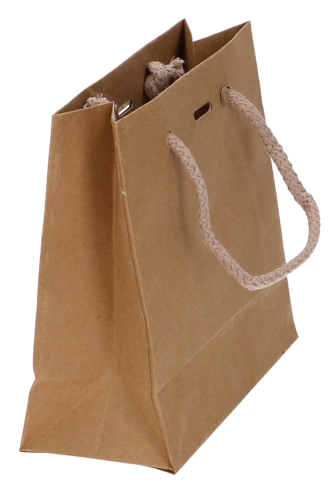 Kadotasjes Noli Kraft Met Koord & Lintgleuf 16x7x15cm 10stuks