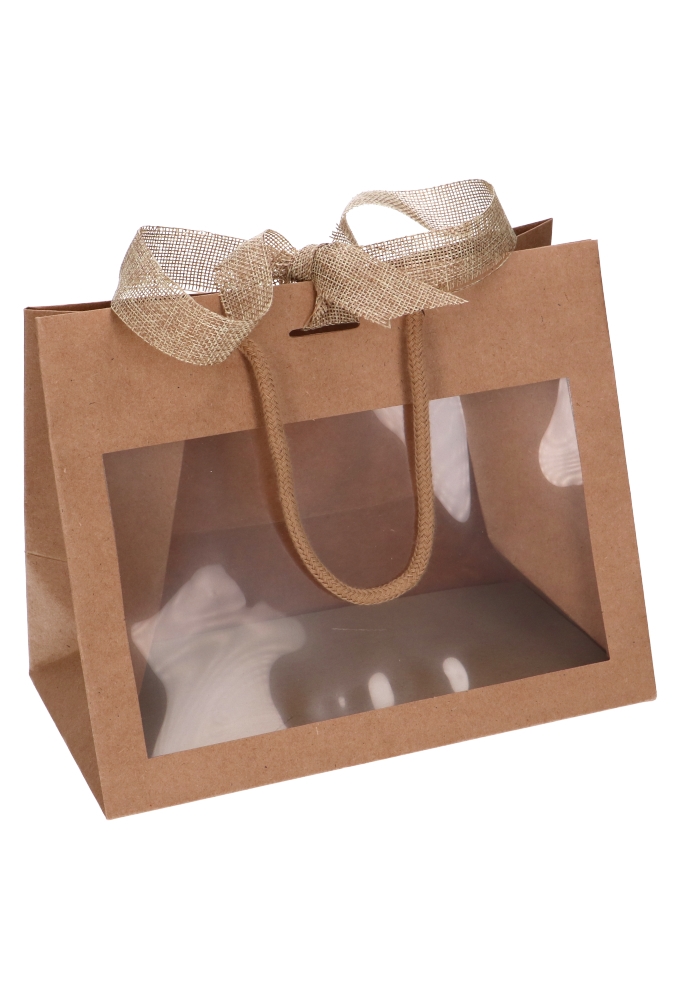 Kadotasjes Lenno LUXE Koord Venster Lintgleuf 24x14x19.5cm 10stuks