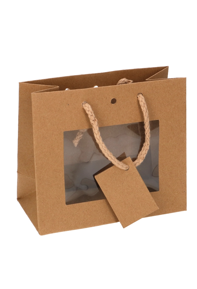 Kadotasjes Lenno Koord Venster & Lintgleuf 24x14x19.5cm 12stuks