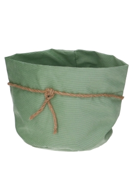 Cadeaumandje Corduroy Groen Met Touw 20x17cm 6stuks