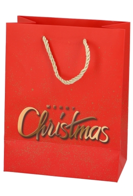 Kersttasjes Medium Christmas Red 18x10x23cm 10stuks