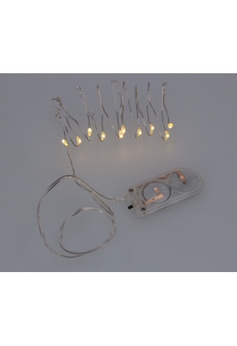 Decoratie Led verlichting 2 meter met 20 lampjes & Batterij