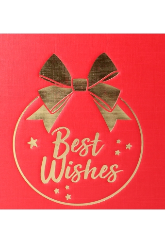 Geschenkdoos Best Wishes Kerstbal Rood Box 30x30x24cm 20stuks