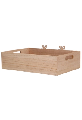 Houten Dienblad Naturel Kadootjes 28.5x19.5x7.5cm 2 stuks