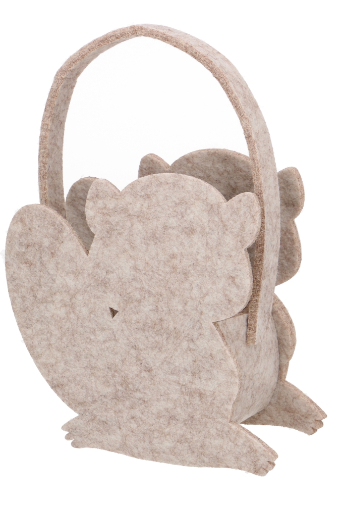 Geschenktasje Wasbeertje & Blad Vilt Met Hengsels 15x8.2x21.5cm 1stuk