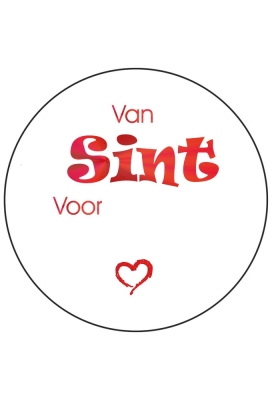 Etiketten Sint Van Sint Voor Rood Metallic 3.9cm 250stuks