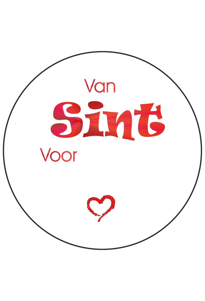 Etiketten Sint Van Sint Voor Rood Metallic 3.9cm 250stuks
