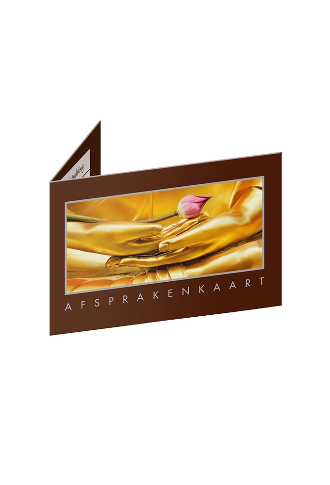 Afsprakenkaartjes Sensual Gold boedha 17.5x5cm 50stuks