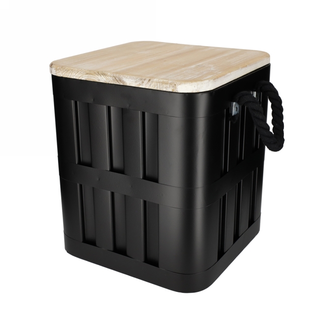 Jens Living Opbergbox Daan Zwart 30x30x34.5cm 1stuks