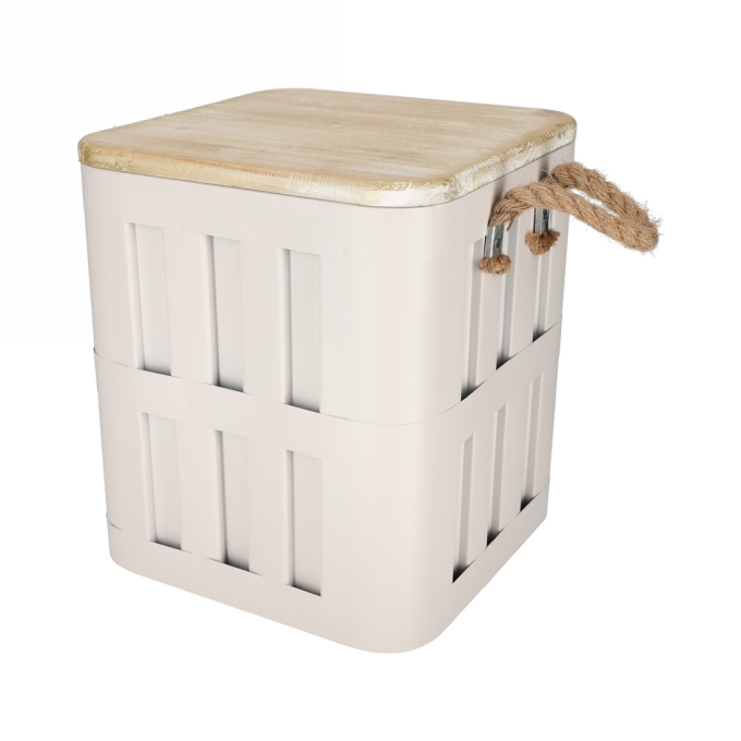 Jens Living Opbergbox Daan Grijs 30x30x34.5cm 1stuks