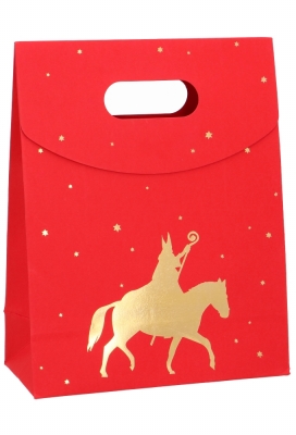 Geschenktasjes Met Handgreep Mocona Sint & Paard 19x9x24.5cm 12st