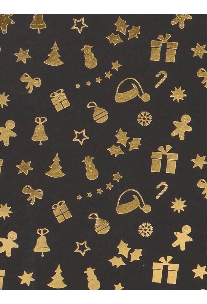 Geschenktasjes Carta Regalo Gouden Kerstwens 14.5x6.5x24.5cm 12stuks