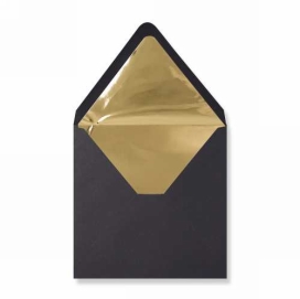 Luxe Enveloppen Dinant Zwart & Goud 16x16cm 100stuks