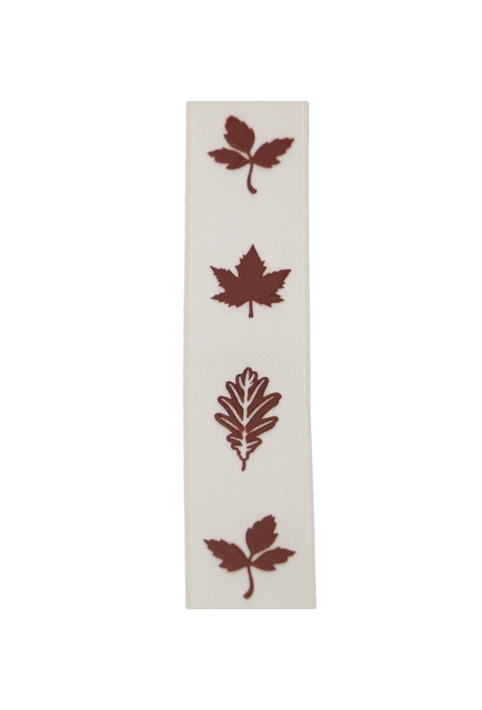 Kadolint Herfst Bladeren Creme  & Bruin 15mm x 25meter