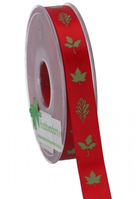 Kadolint Herfst Bladeren Donker Rood & Olijf Groen 15mm x 25meter